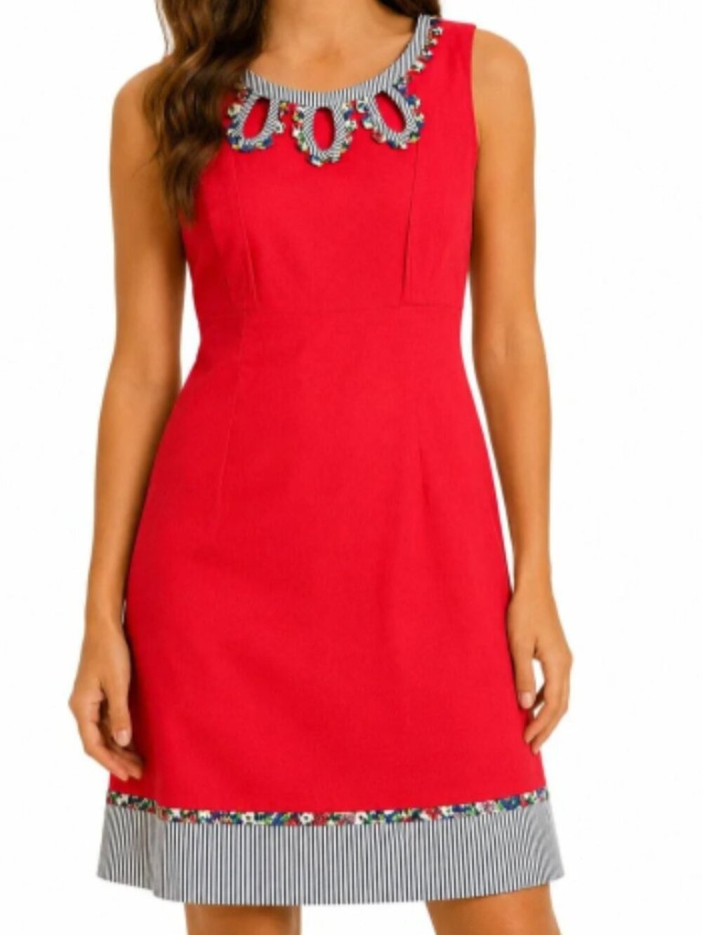 BODEN Midi Sheath Dress w/keyhole details - size 8